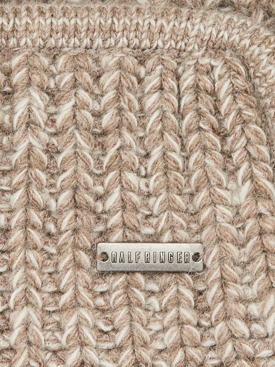 110323P-18495-12 Шапка ушанка женская,60%нейло н,30%вискоза,10%ангора,бежевая