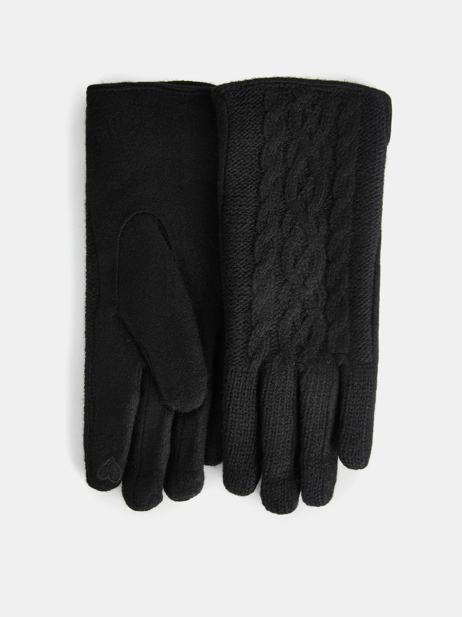 RM18-1_Н Перчатки женские Ralf Ringer90 %шерсть10%эластан,б/р,черные