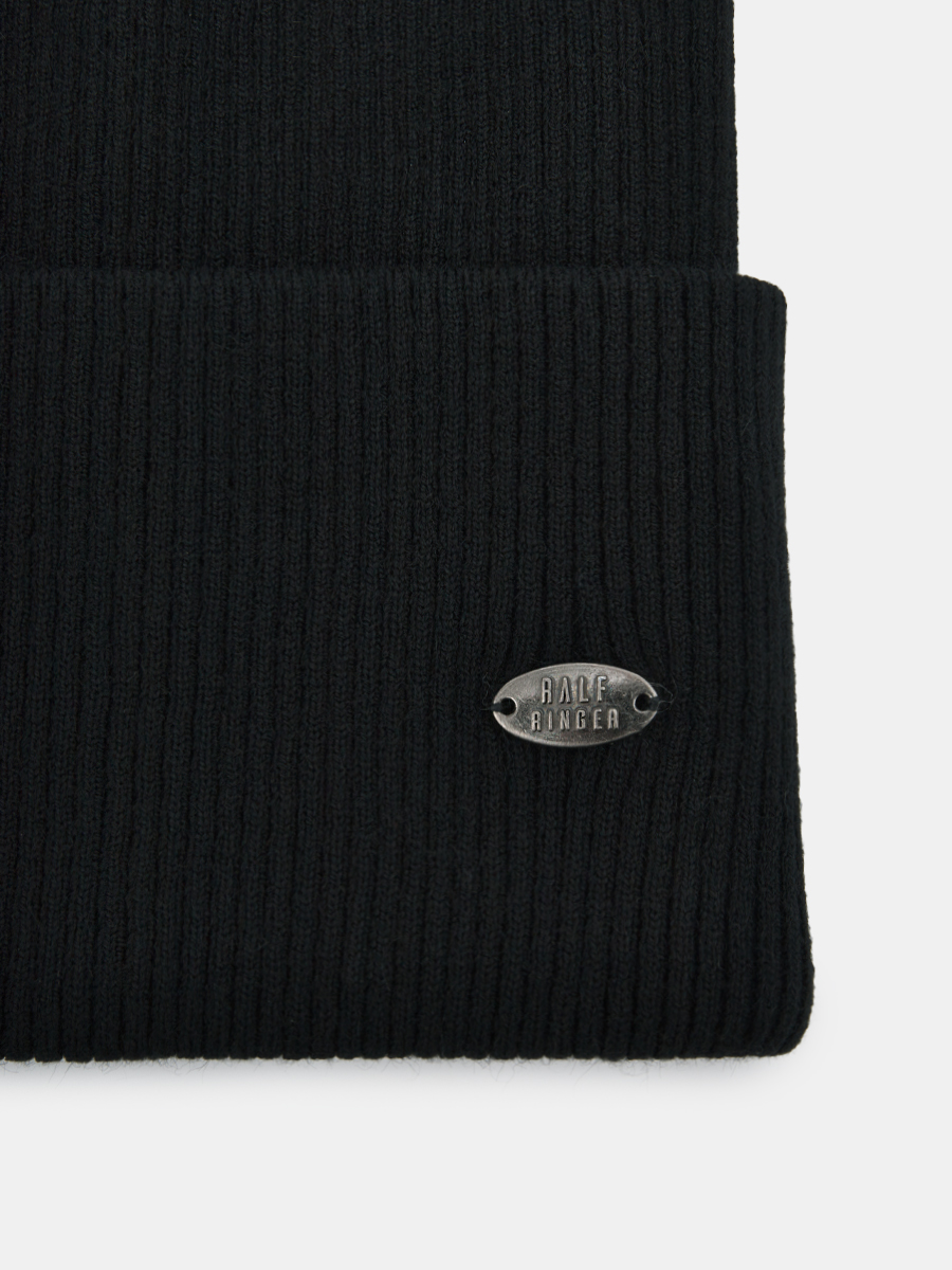 АУГЧ089800 Шапка мужская Ralf Ringer 15%к ашемир,50%шерсть,35%вискоз,чер