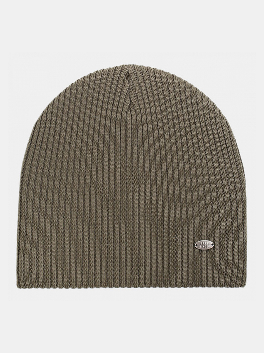 RF-A53111-khaki Шапка мужская,50%шерсть,50% акрил,р.57,темно-зеленая