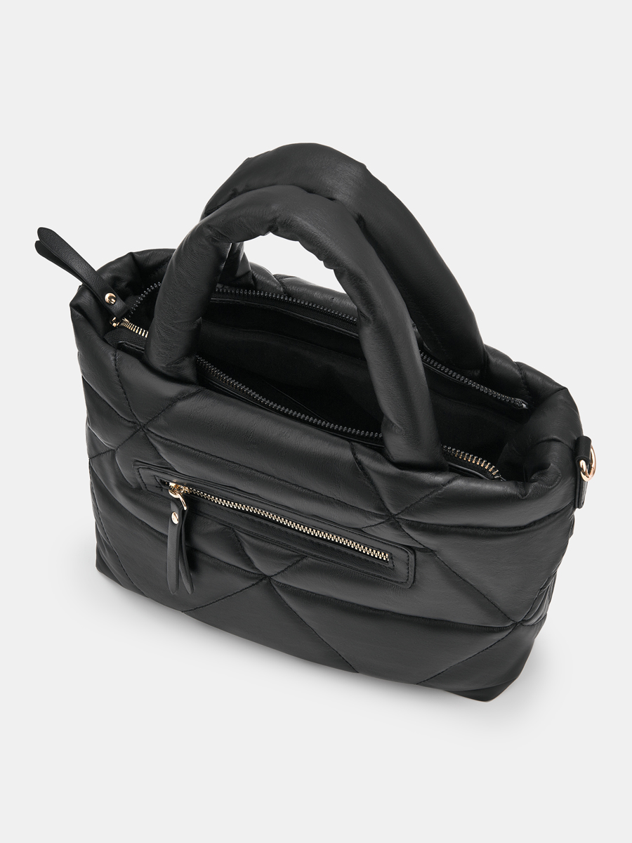 АУГС332100 Сумка женская искусственная ко жа,280х120х250,черная