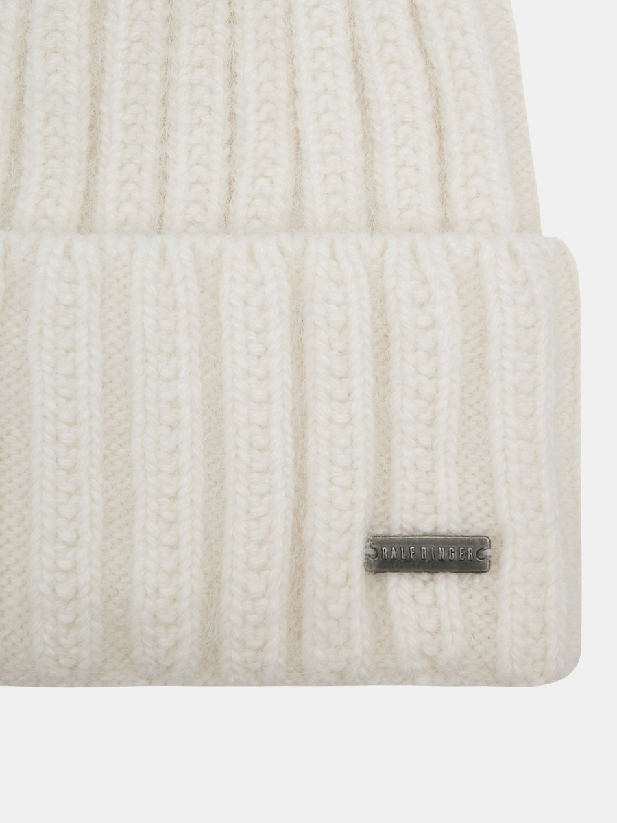 АУГЧ091400_Н Шапка женская Ralf Ringer 60%ангора,40%вискоза,белая