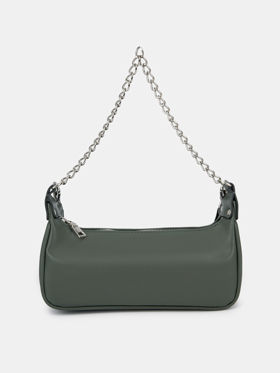 Сумка женская, зеленая, 25х8х11