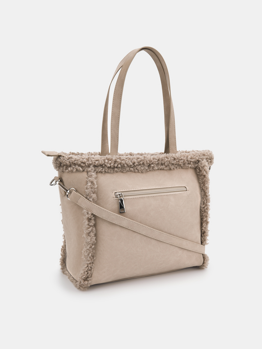 Сумка женская, бежевая, 38*13*27