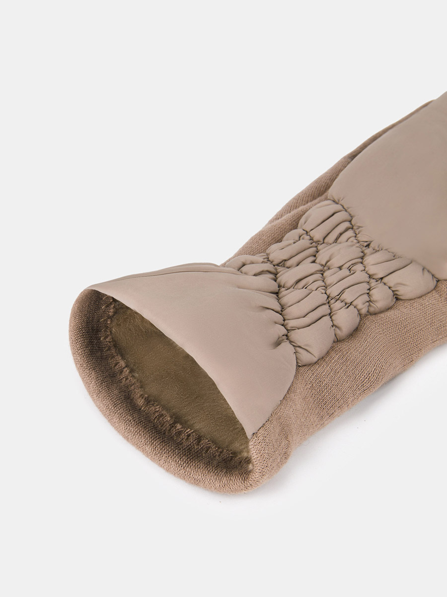 143322P-15960-12_Н Перчатки женск.Ralf Ringer,68% полиэст,27%хлоп,5%эластб/р.беж