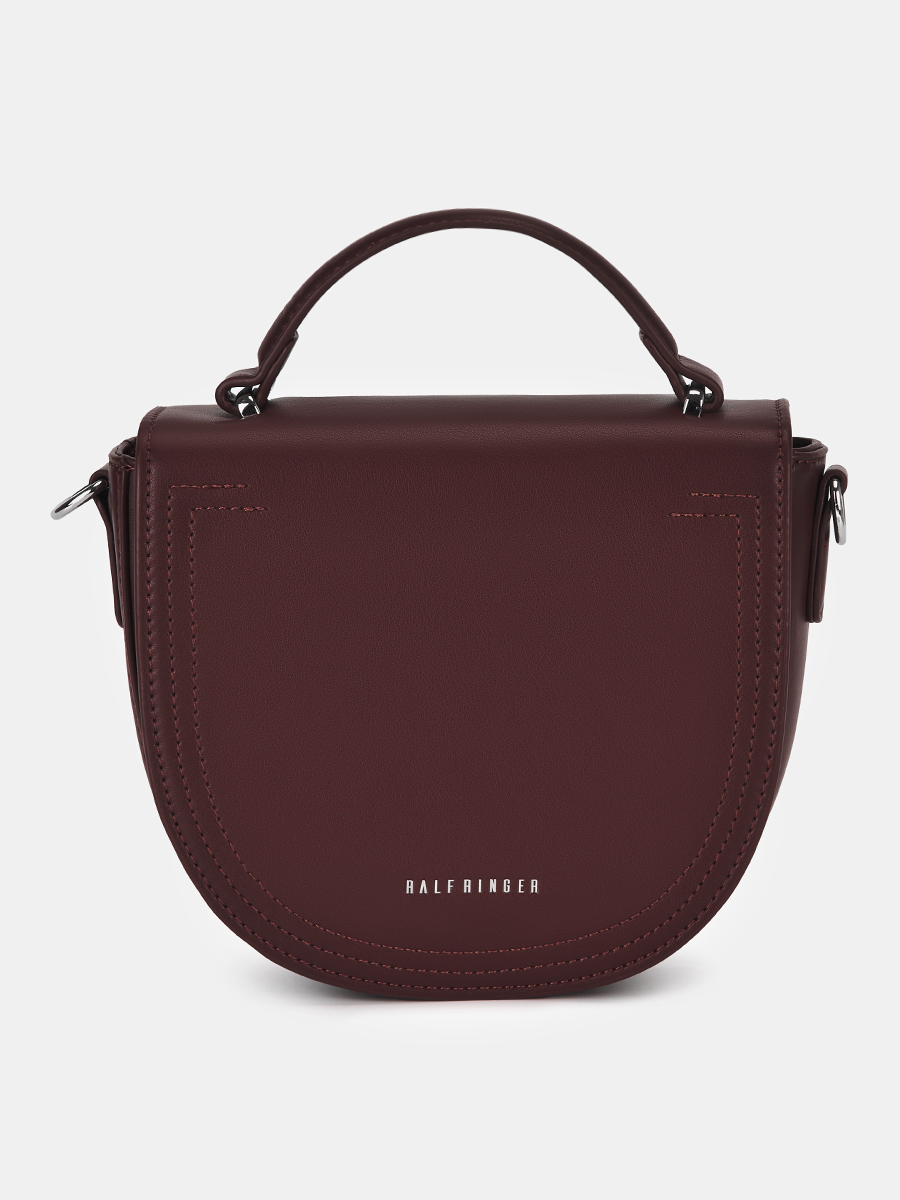  Сумка седло женская, бордовая, 22x5x19