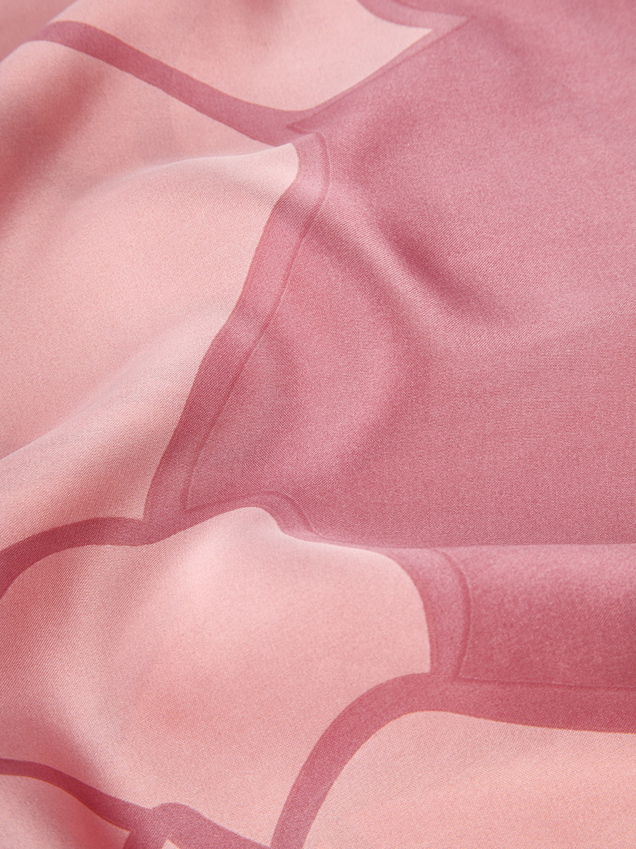 170313P-23950-06/11 Палантин женский Ralf Ringer 100%полиэстер,70х70,розов/белы