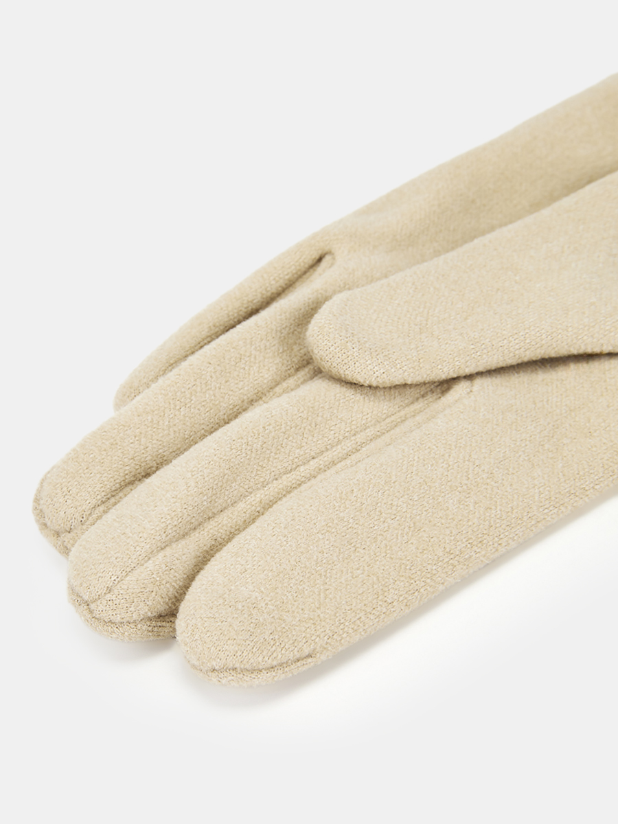 АУГП112200_Н Перчатки женские Ralf Ringer, 100%полиэстер,один размер,беж