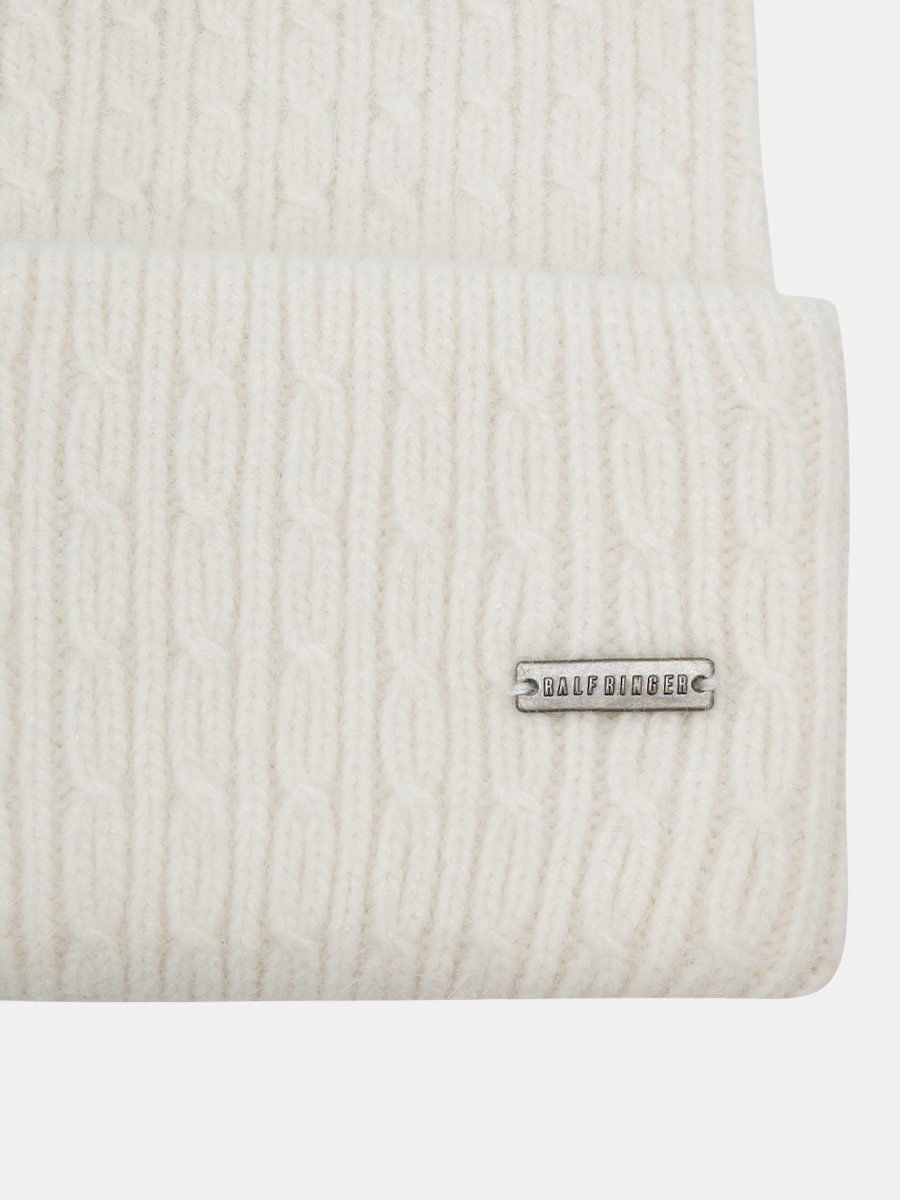 АУГЧ091500 Шапка женск.Ralf Ringer90%анго ра,10%кашемир,белая