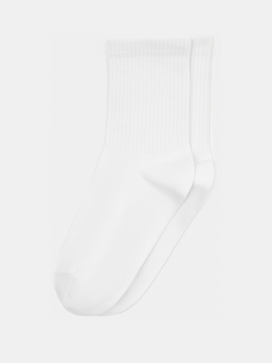 АУОН064800_Н Носки женские 56%хл.40%п/а,4% эл.р.21-23 белые