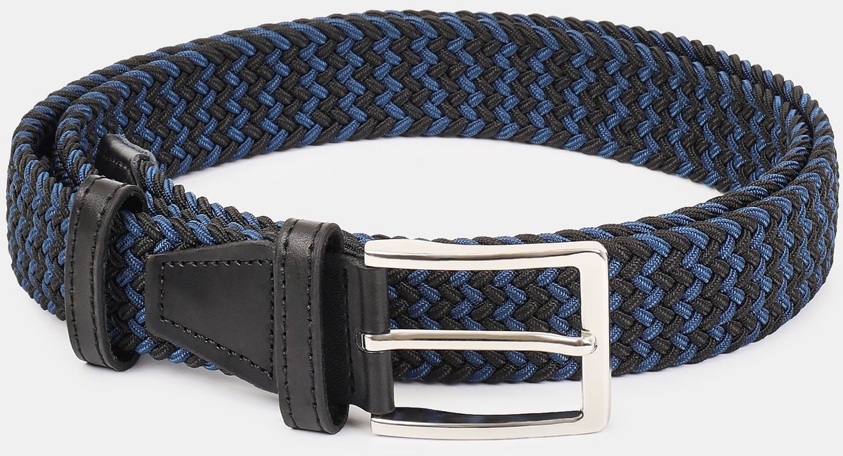 SURSK05-P-08_Н Ремень мужской 90%полиэстер 10%натур.кожа,1300x34x2,синий
