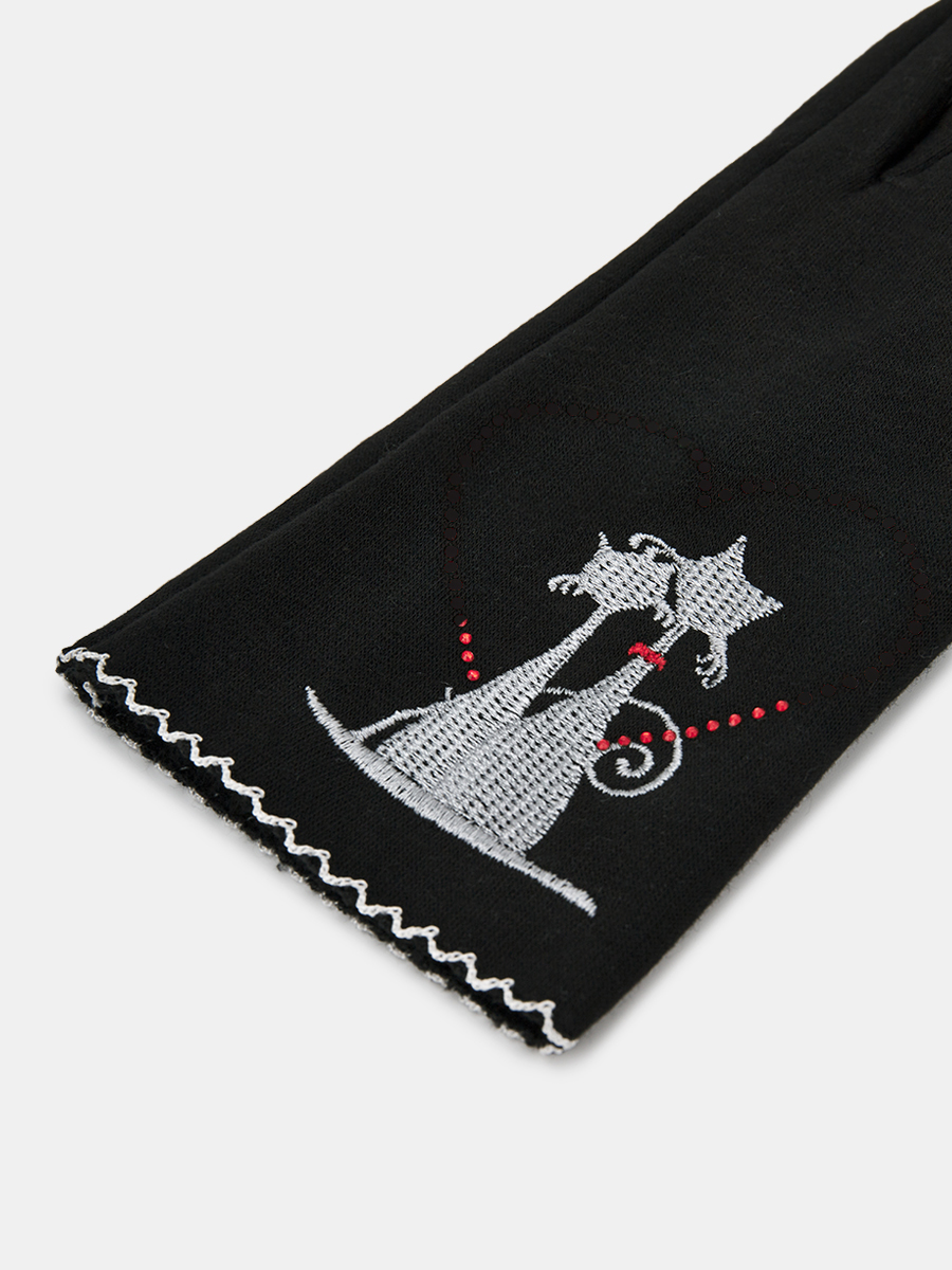 АУГП108700_Н Перчатки женские Ralf Ringer, текстиль,один размер,черные