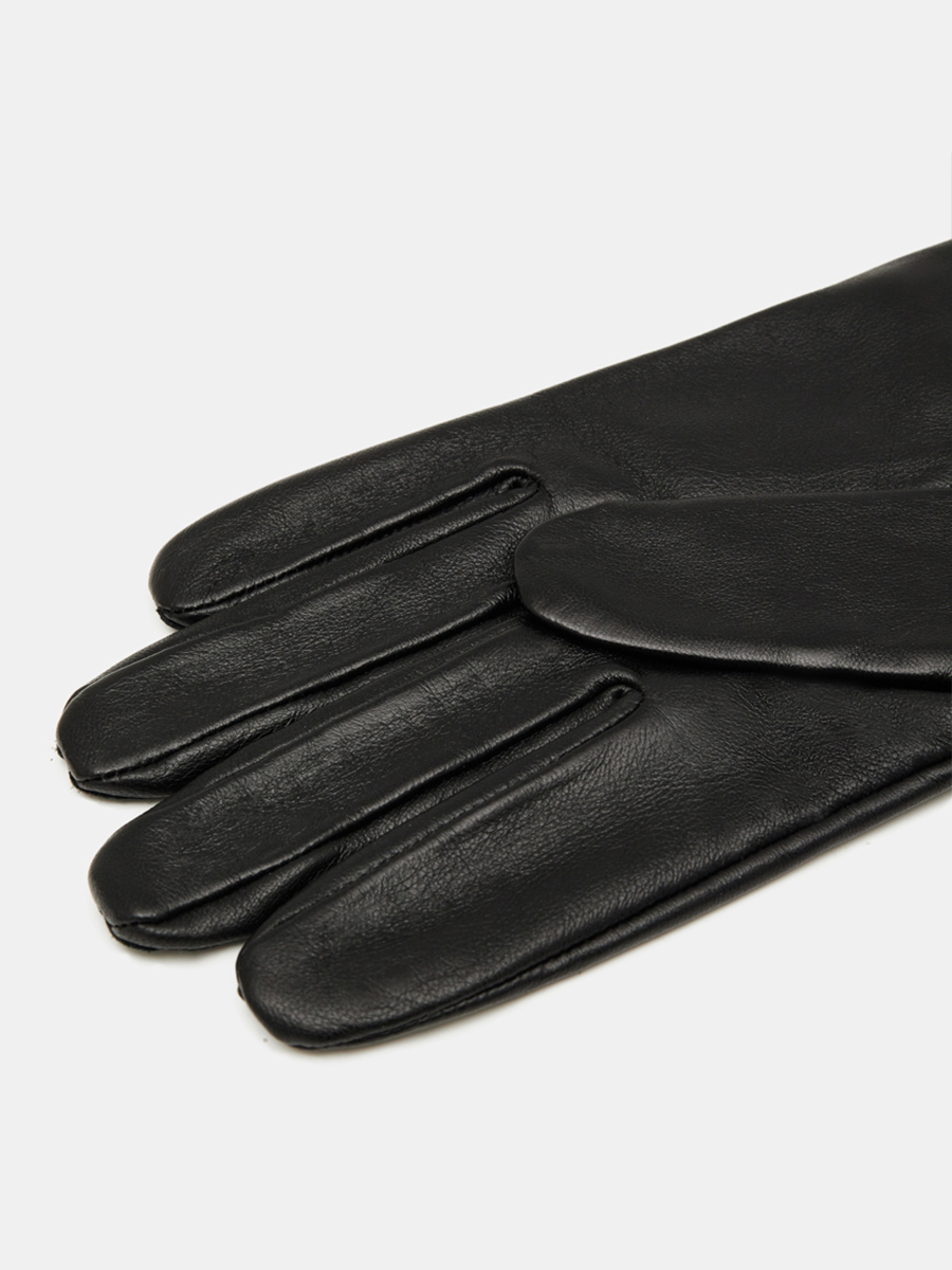 LB-0981M-RF-black/grey-9_Н Перчатки муж.нат.кожа70%шерсть 30% акрил р.9 черный/серый