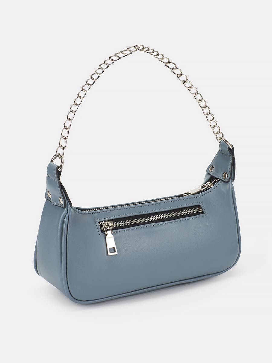 Сумка женская, голубая, 25х8х11