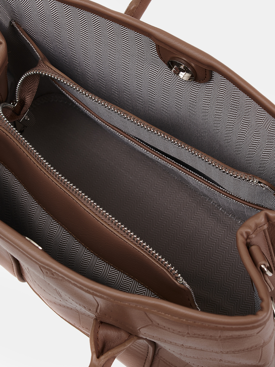 38113/33 Сумка женская,иск.кожа BAGGINI 30*20*14 темно-бежевая