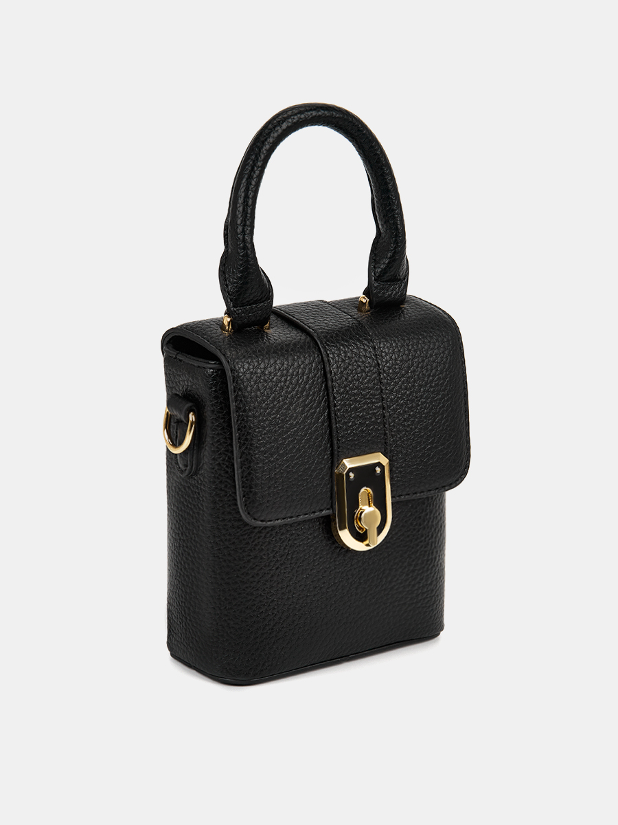 Сумка женская, черная, 17*13*7