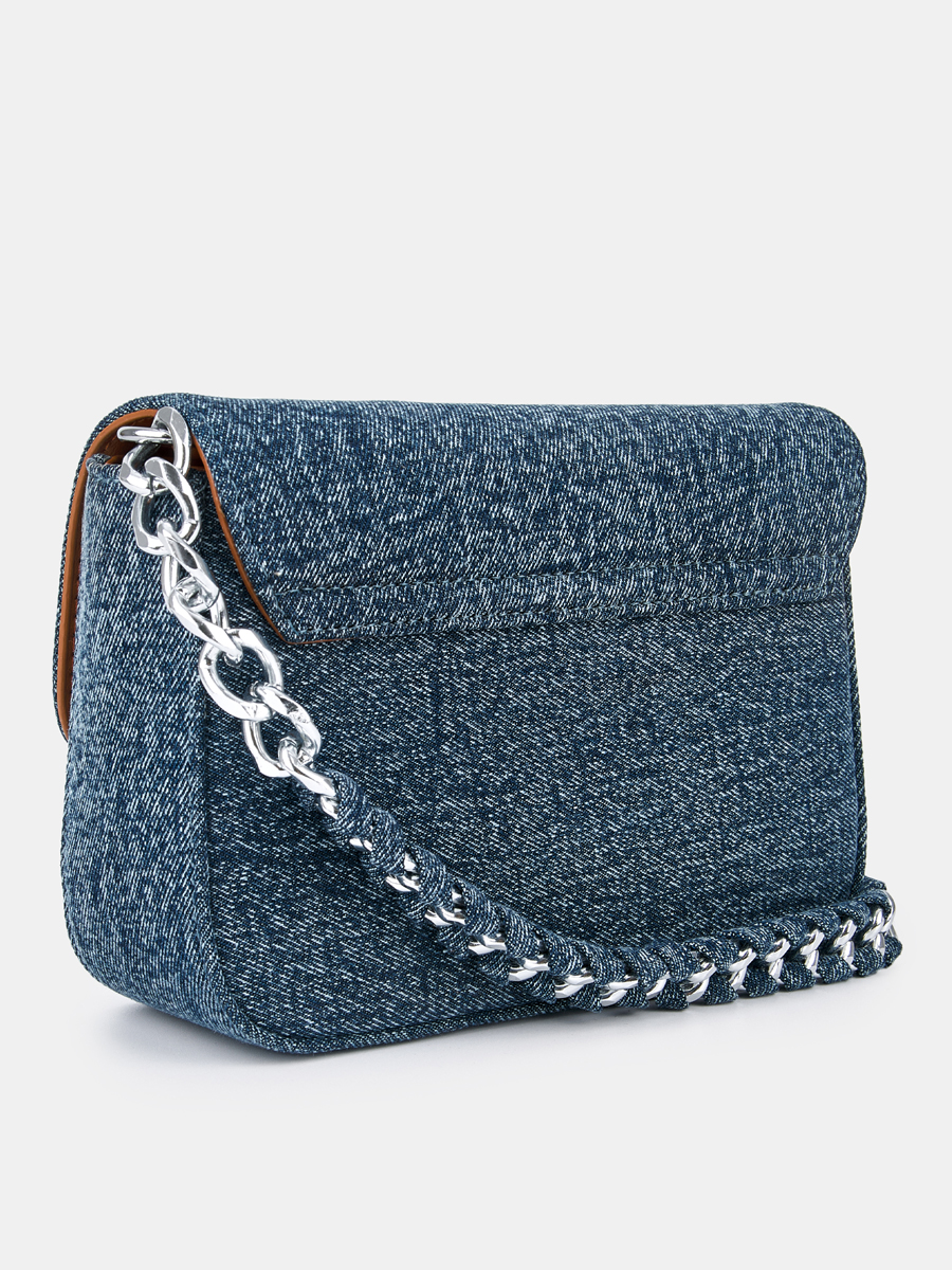 Сумка женская, голубая, 18*6*12