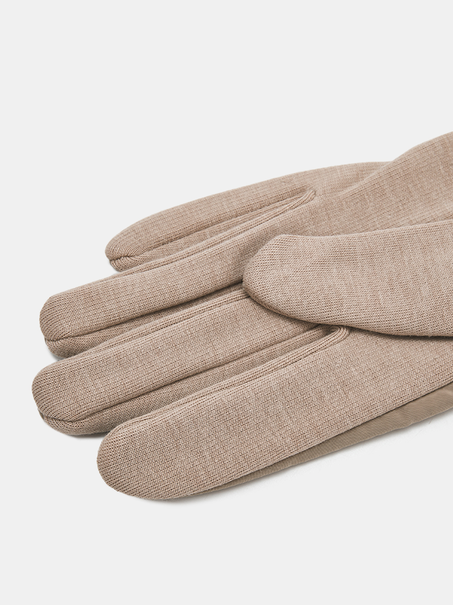 АУГП112000_Н Перчатки жен.Ralf Ringer,68%по лиэст,27%хлоп,5%эласт1раз,беж