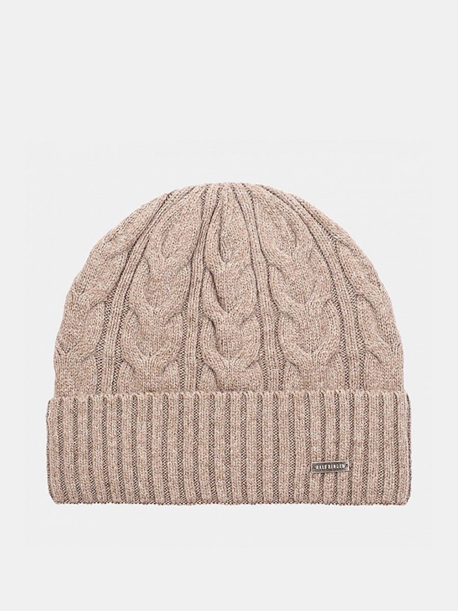 110322P-14300-12 Шапка женская 60%нейлон,30%вис коз,10%ангор,без/разм.бежевая