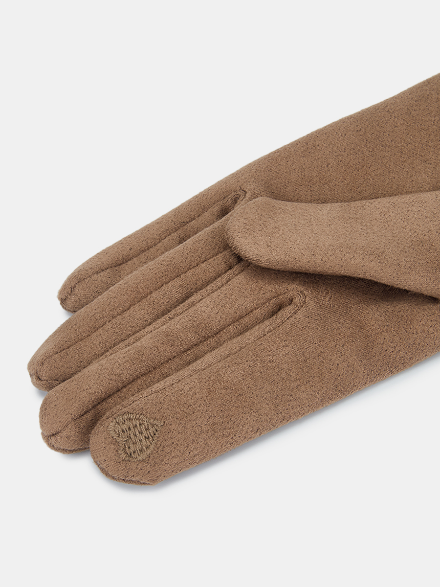 RM10-3_Н Перчатки женские Ralf Ringer искусств.замша,б/р,бежевые