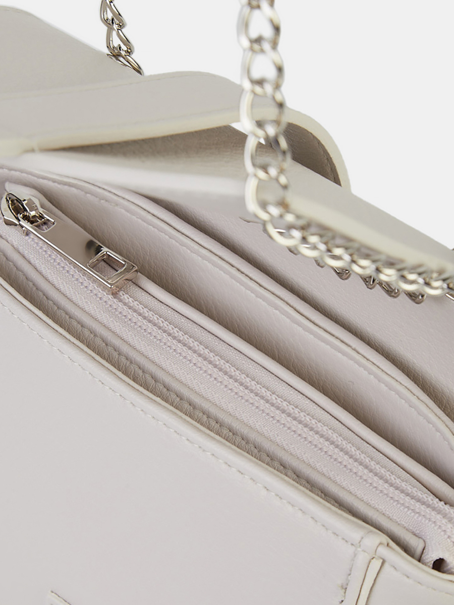 Сумка женская, бежевая, 15х17х7