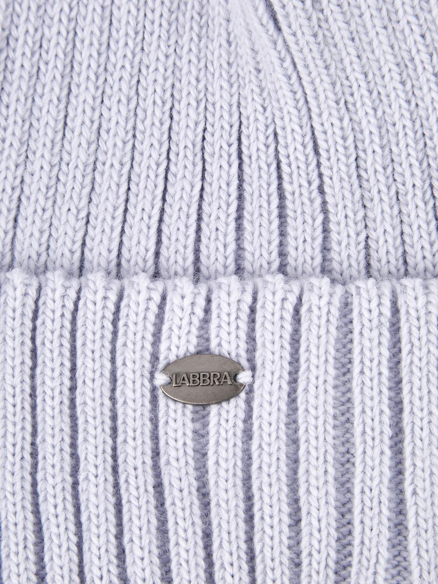 LB-BR55027-lilac_Н Шапка женская Labbra 50%шерсть 50%акрил  р.57 лиловая