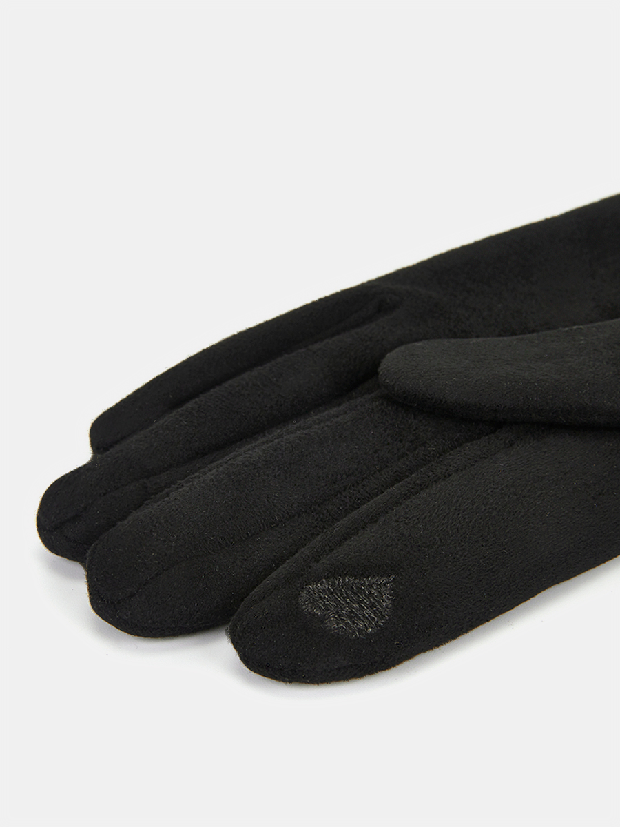 RM10-1_Н Перчатки женские 90%полиэстер, 10%эластан черные