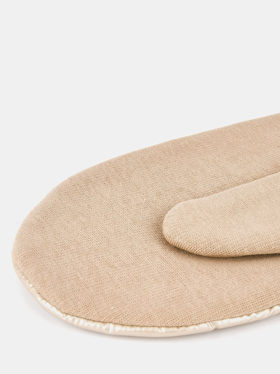 LB-CP-51-RF-gold/cream_Н Рукавицы женские,текстиль/трик отаж,р.M,золотисто-бежевые