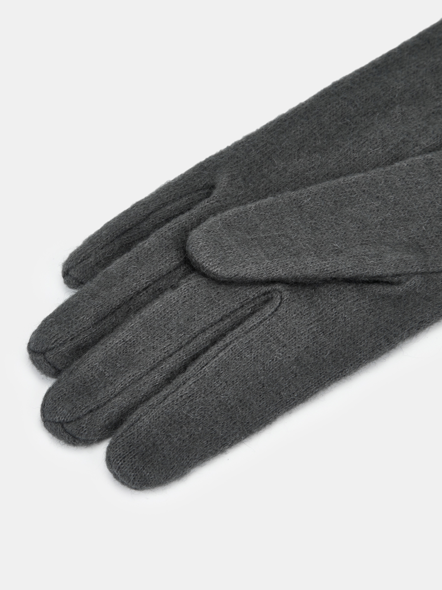 LB-PH-75-RF-d.grey-M_Н Перчатки женские трикотаж без подкладки р.M темно-серые