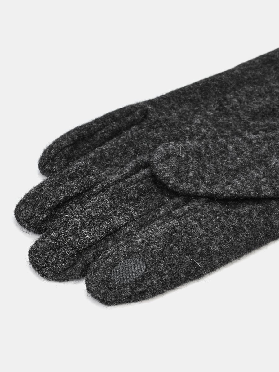 RHM7-9_Н Перчатки мужские 85%шерсть,15% эластан темно-серые