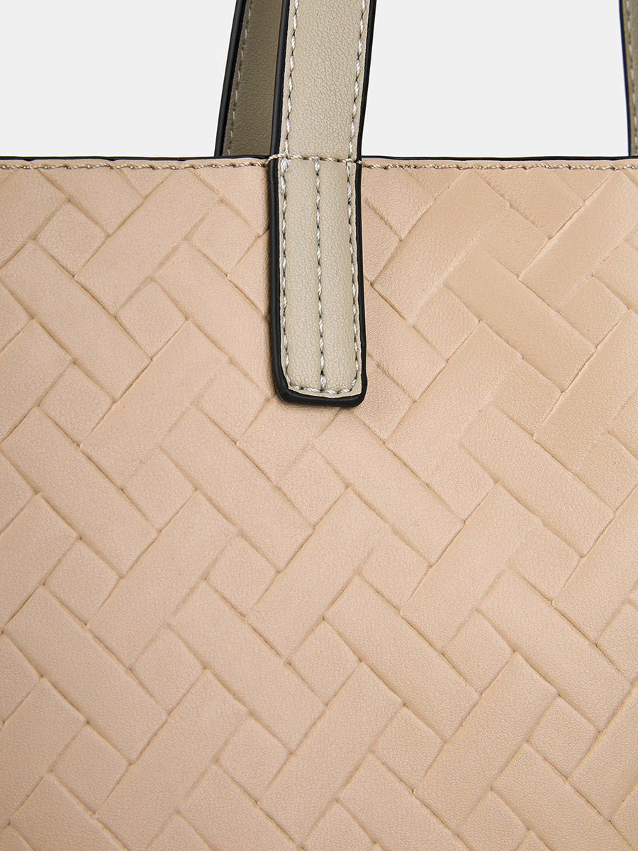 Сумка женская, бежевая, 35x12x34