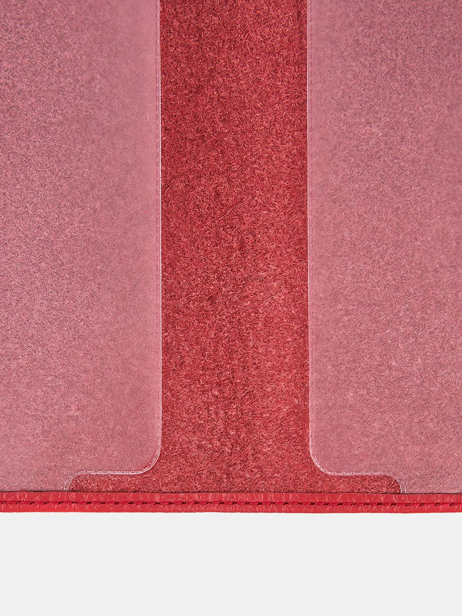 АУГЮ007200 Обложка для паспорта женская натур.кожа,95*137*2,красная