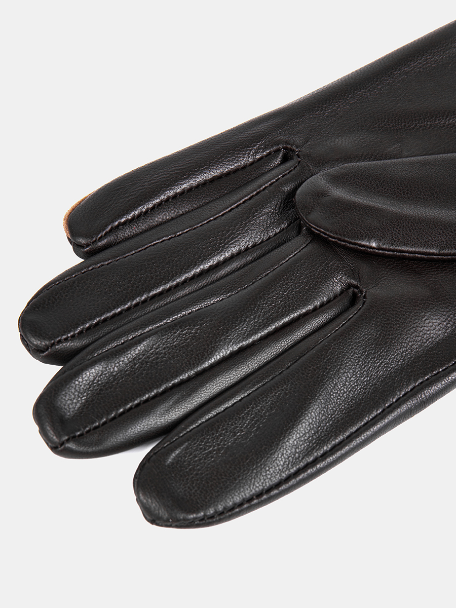 LB-0209-RF-d.brown Перчатки женские,натур.кожа ,темно-коричневые