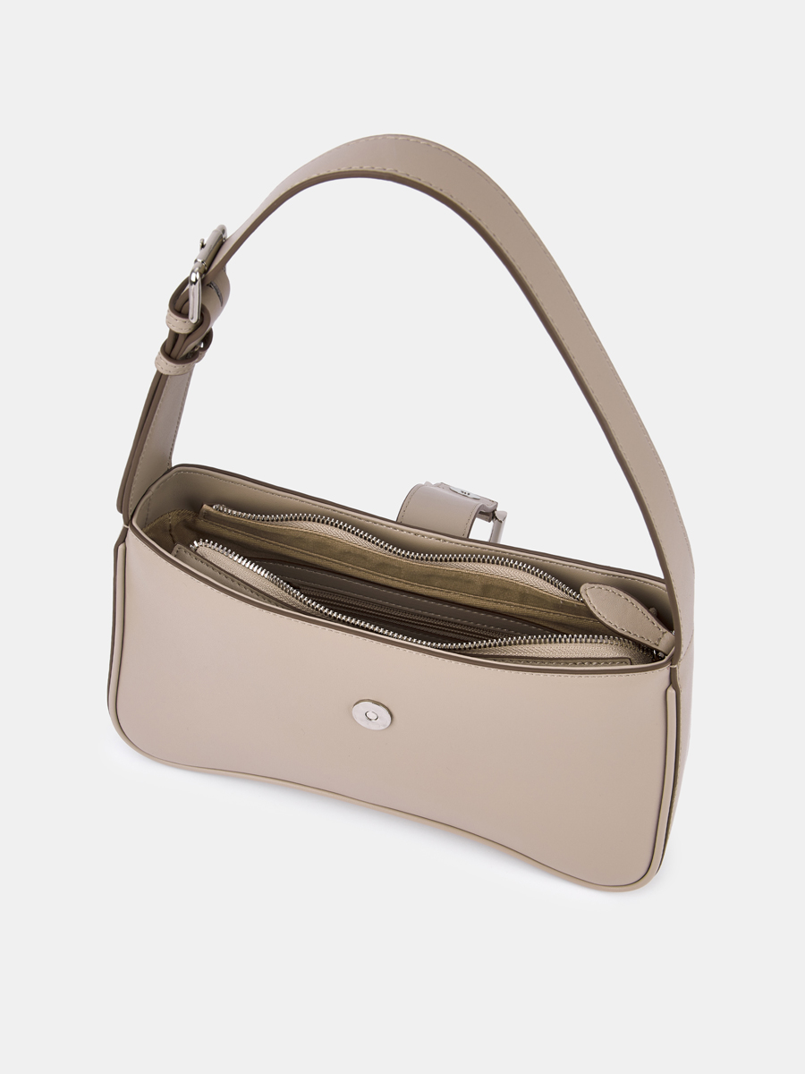 АУГС319200 Сумка женская, натур.кожа 285х82х160,светло-серая