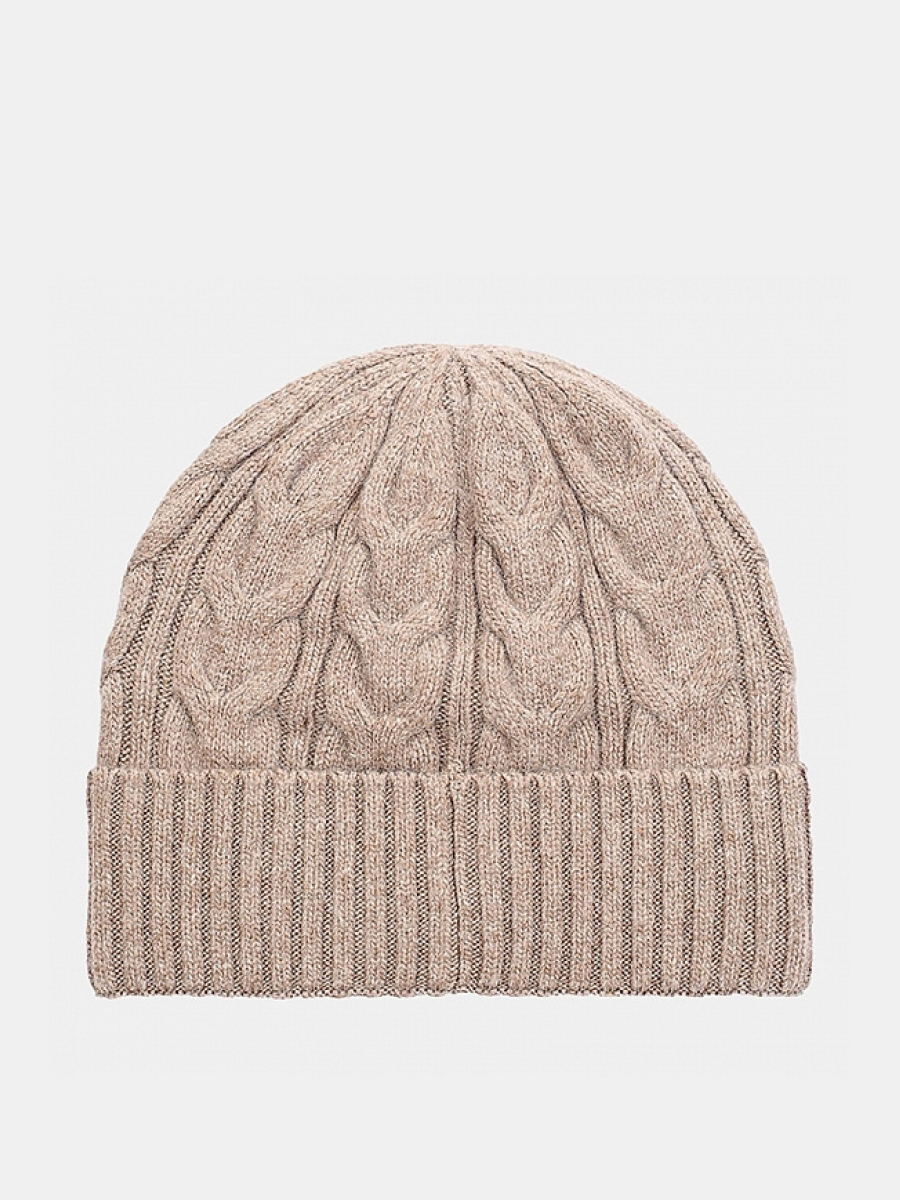 110322P-14300-12 Шапка женская 60%нейлон,30%вис коз,10%ангор,без/разм.бежевая