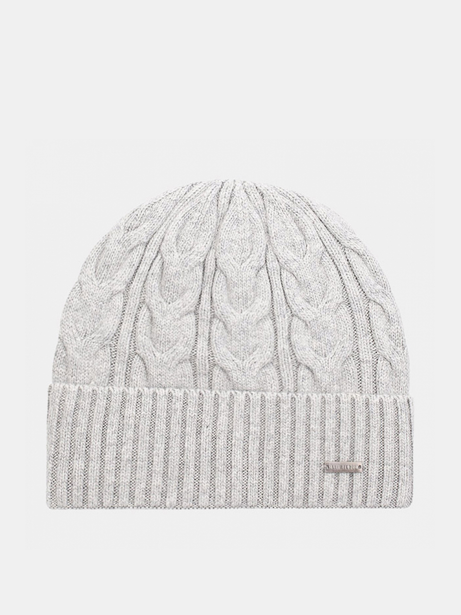 110322P-14300-08/90 Шапка женская 60%нейлон,30%вис коз,10%ангор,без/разм.св.серая