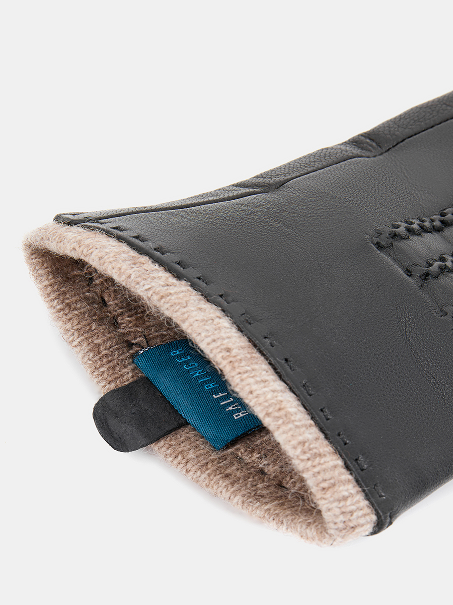 AEGIAL03-P-01-7.5-G_Н Перчатки женские,100% натураль ная кожа,черные