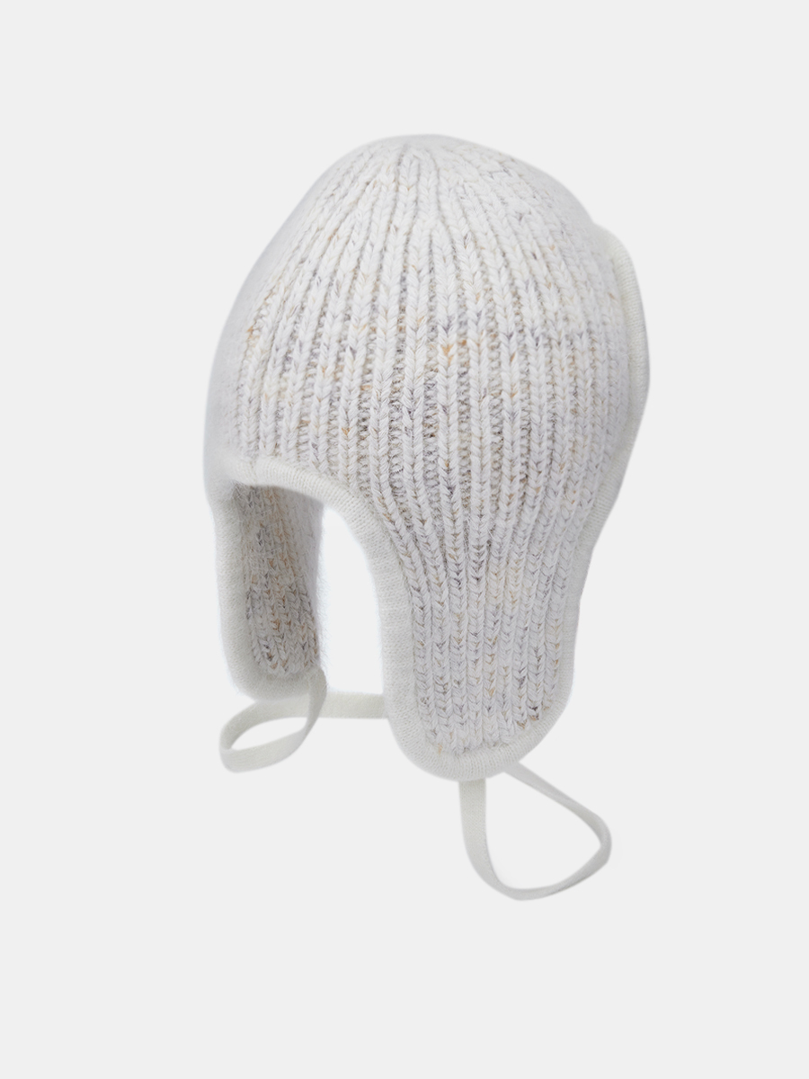  Шапка ушанка женская, бежевая