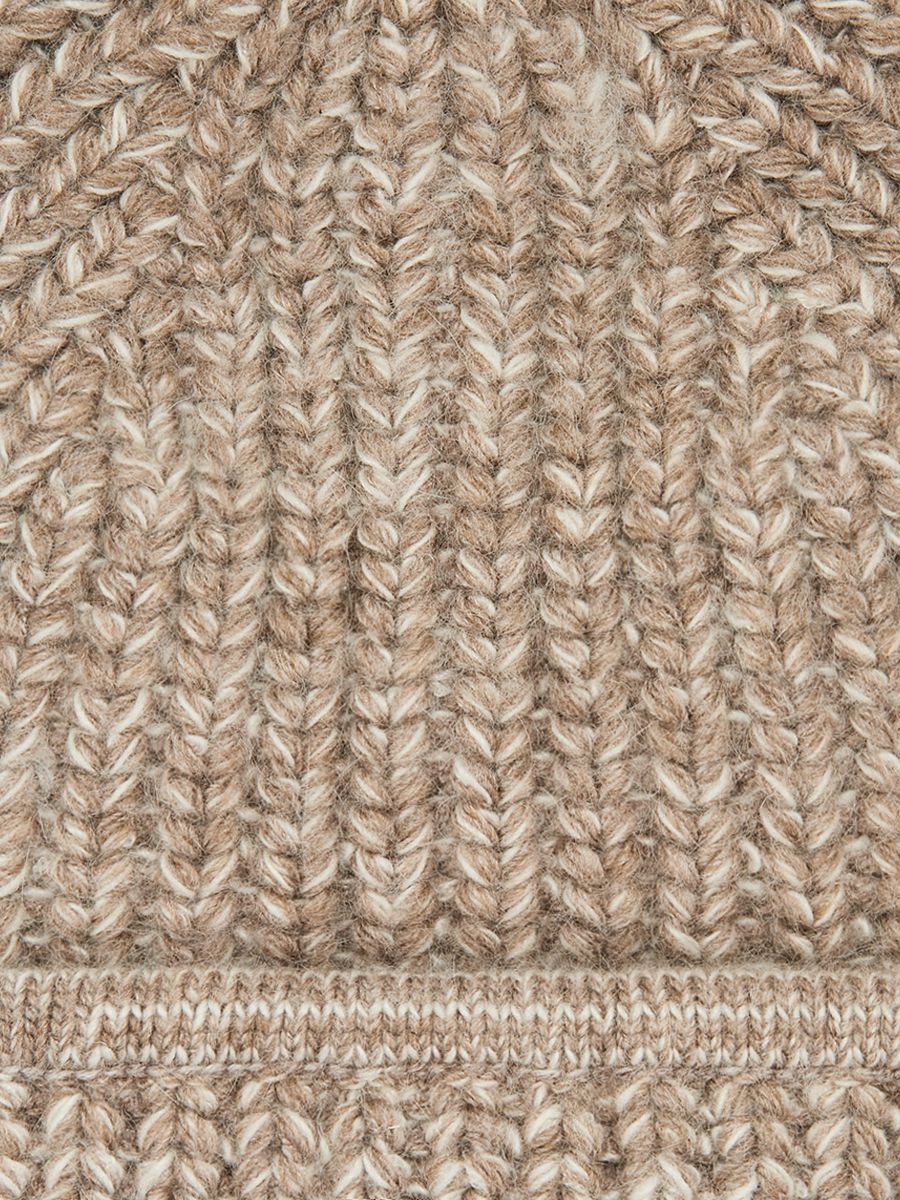 110323P-18495-12 Шапка ушанка женская,60%нейло н,30%вискоза,10%ангора,бежевая