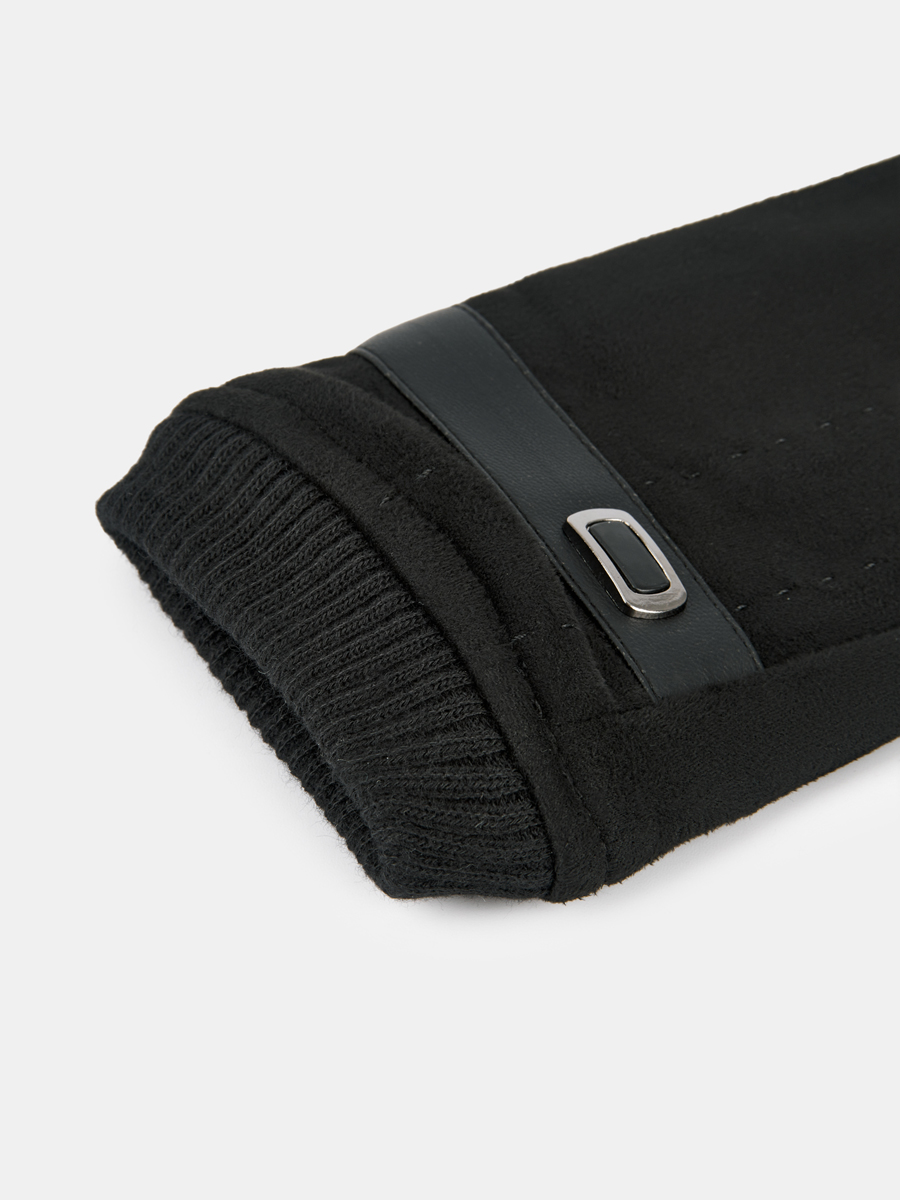 DANUBE03-P-01_Н Перчатки мужские Ralf Ringer, 100%полиэст,без размерн.черные