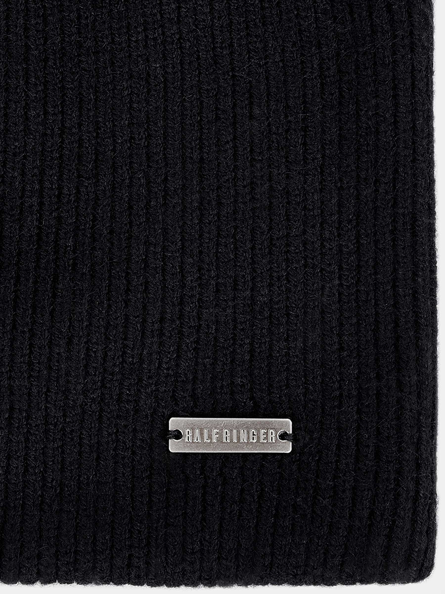 BUCKINGHEMSHIRE03-P-01_Н Шапка мужская 50%вискоз,30%пол иэст,20%нейлон,без/разм.черная