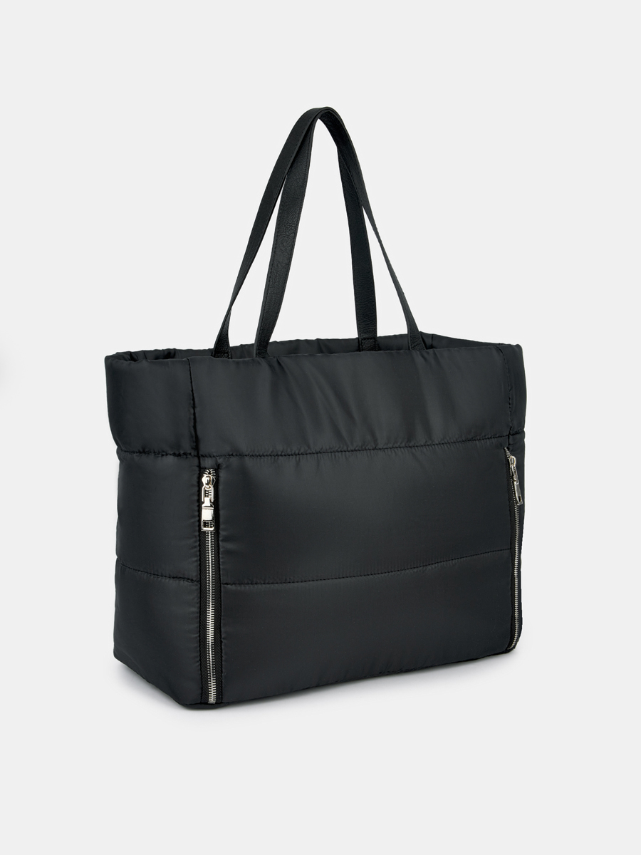  Сумка тоут женская, черная, 30х50х16,5 