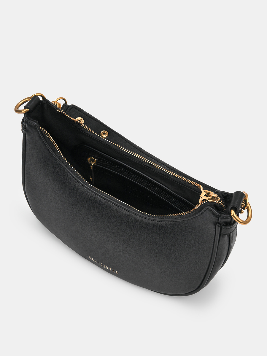 Сумка женская, черная, 25x7x13