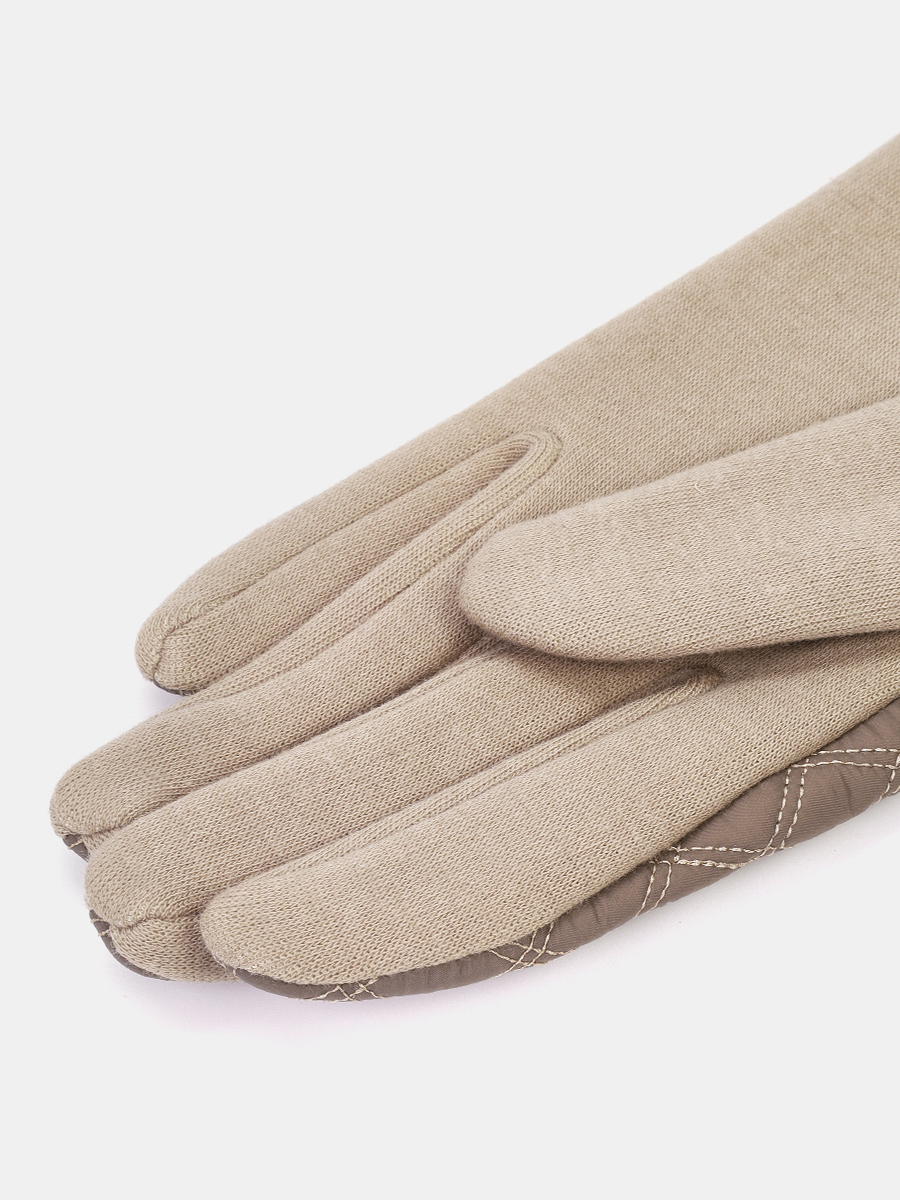 142322P-13799-12_Н Перчатки женск.Ralf Ringer, 100%полиэстер,б/р.бежевые