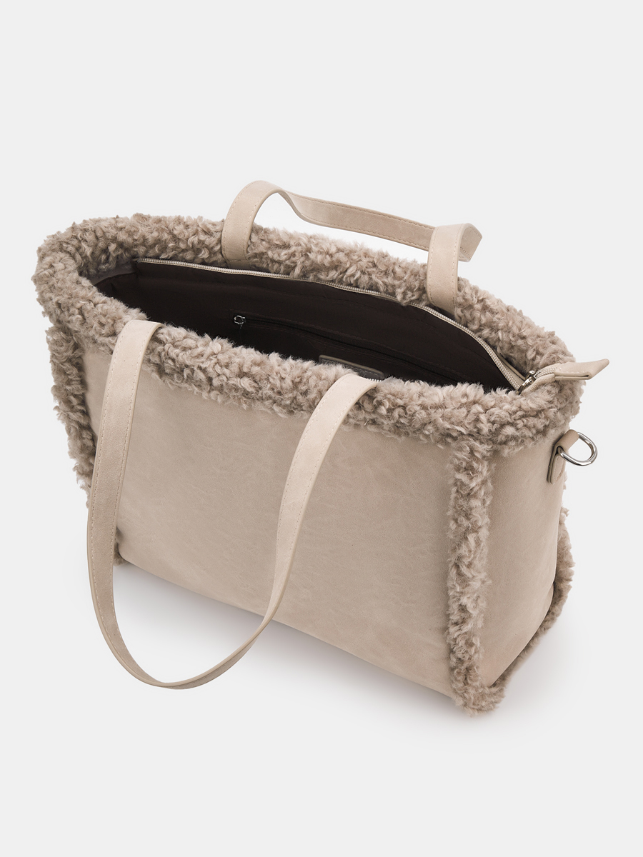 Сумка женская, бежевая, 38*13*27