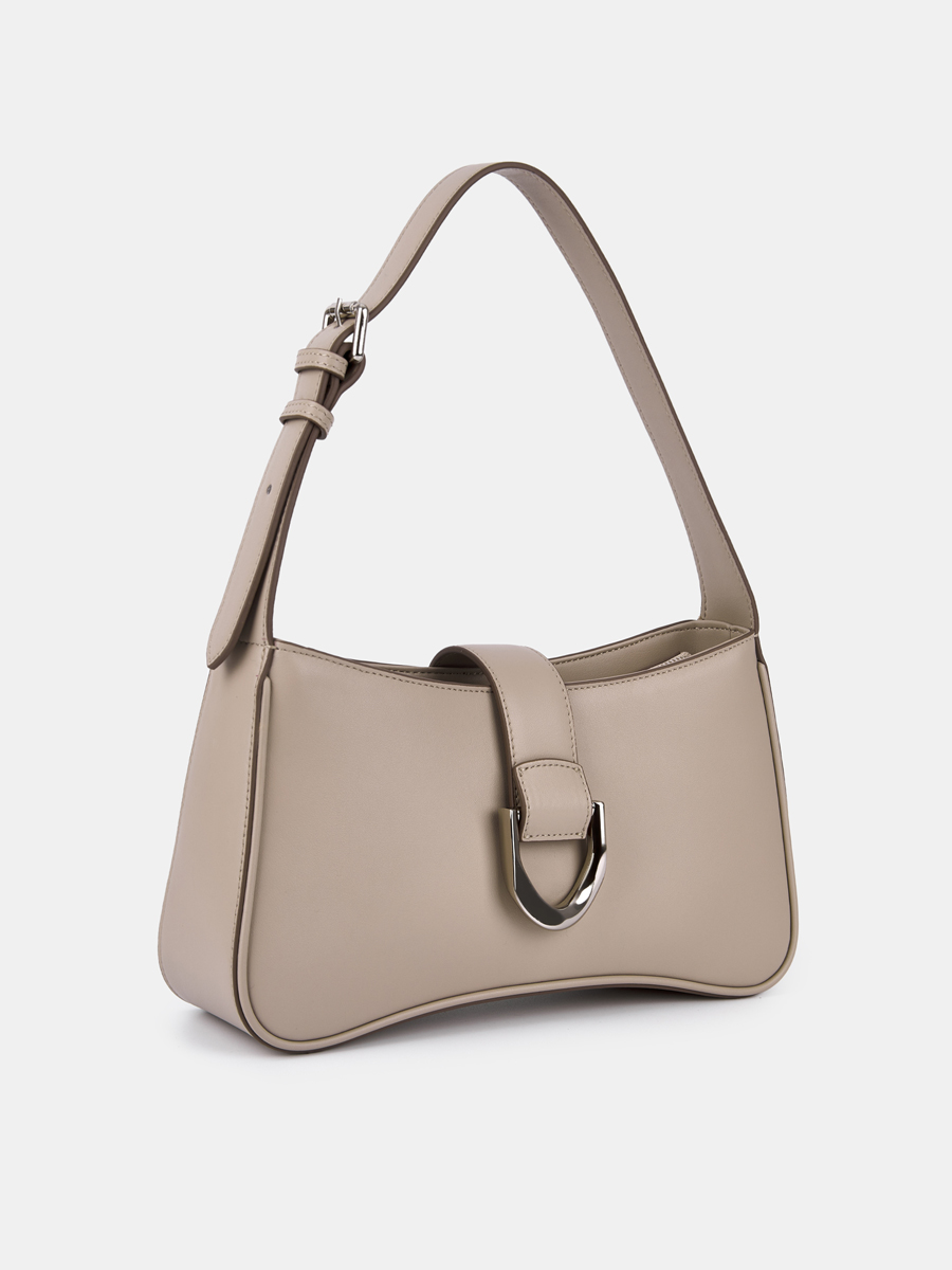 АУГС319200 Сумка женская, натур.кожа 285х82х160,светло-серая