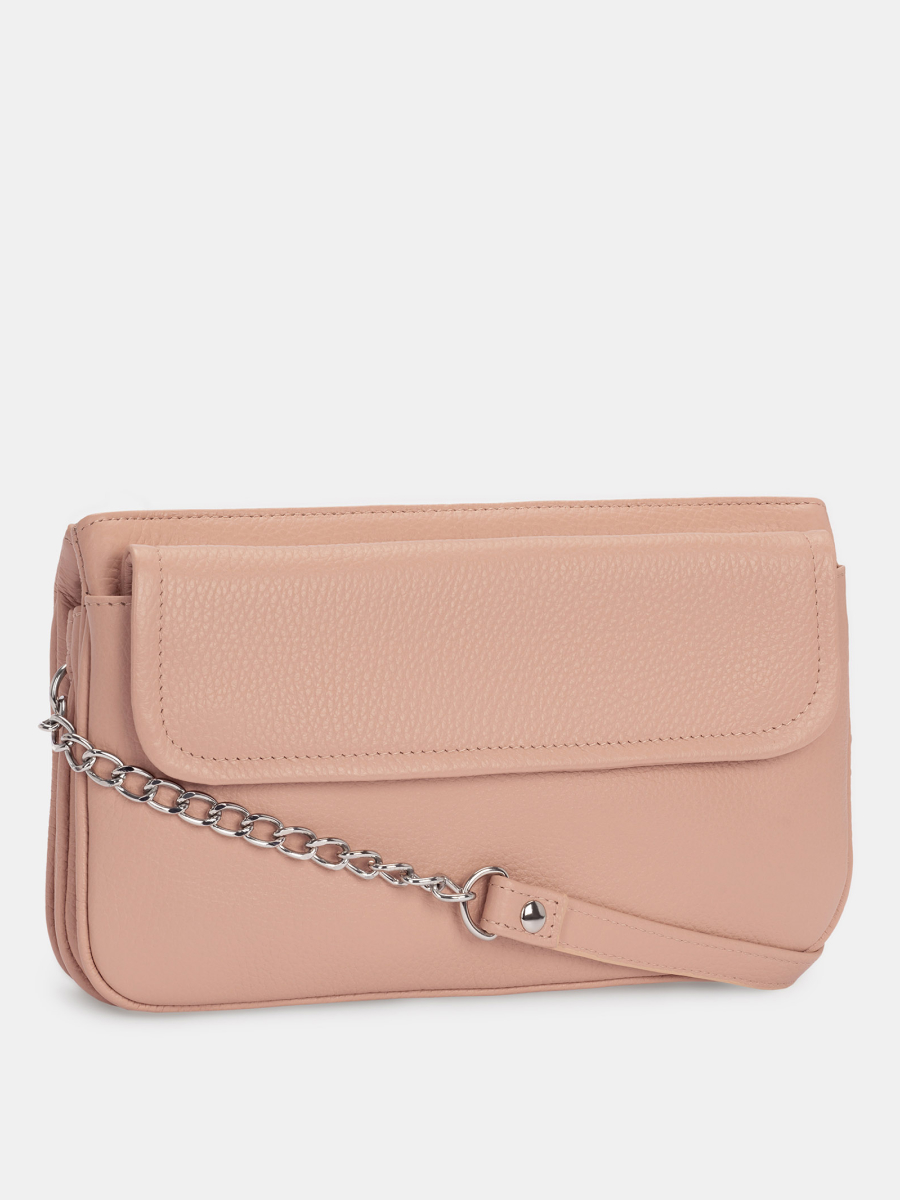 АУГС199900 Сумка женская нат.кожа 260х155х60 пудровая