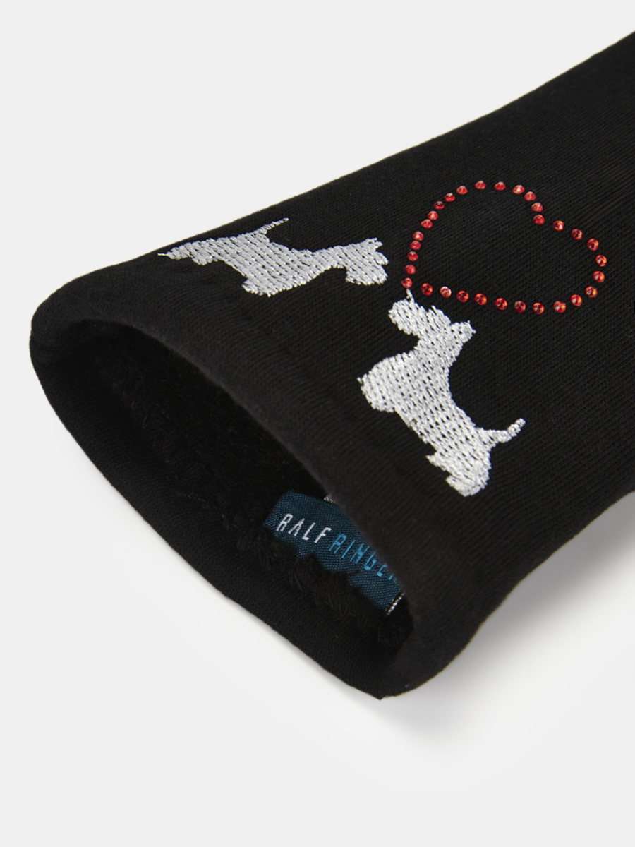 АУГП108900_Н Перчатки женские Ralf Ringer, текстиль,один размер,черные