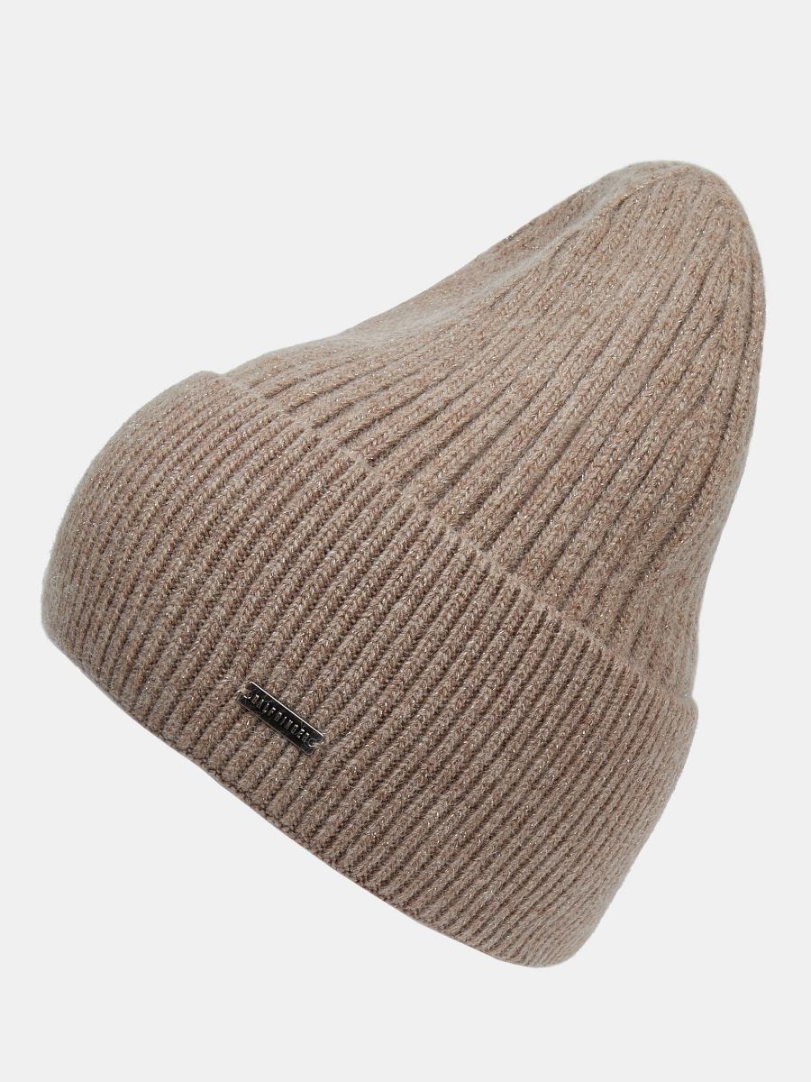 MERSEYSIDE03-P-12 Шапка женская 60%нейл,30%виско за,10%ангор,б/разм,бежевая