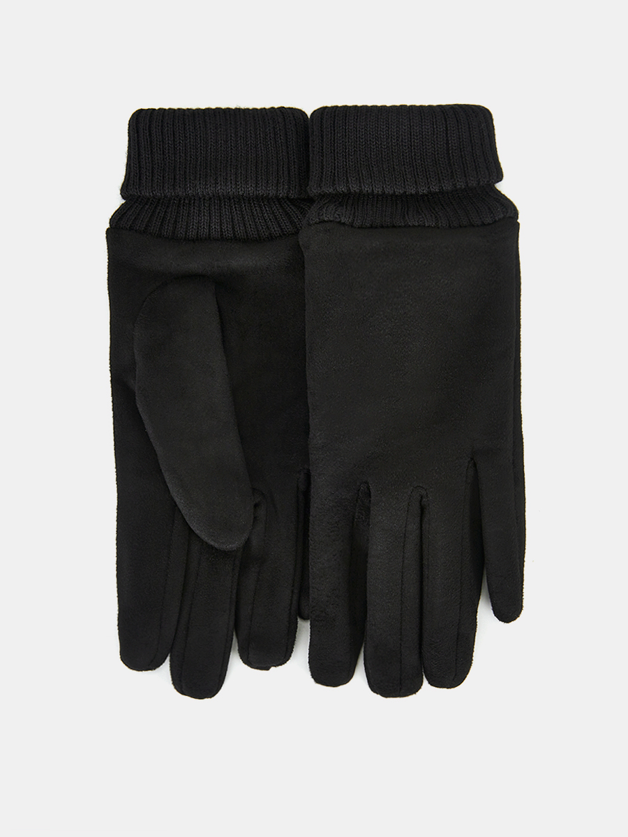 RH55-1_Н Перчатки женские 90%полиэстер, 10%эластан черные